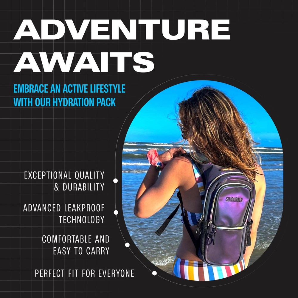 Sojourner Rave Hydration Pack Hydration Backpack Hydropack with 2L Bladder ...