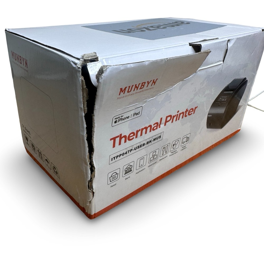 MUNBYN ITPP047P Thermal Printer USB Shipping Label Printer Open Box- READ