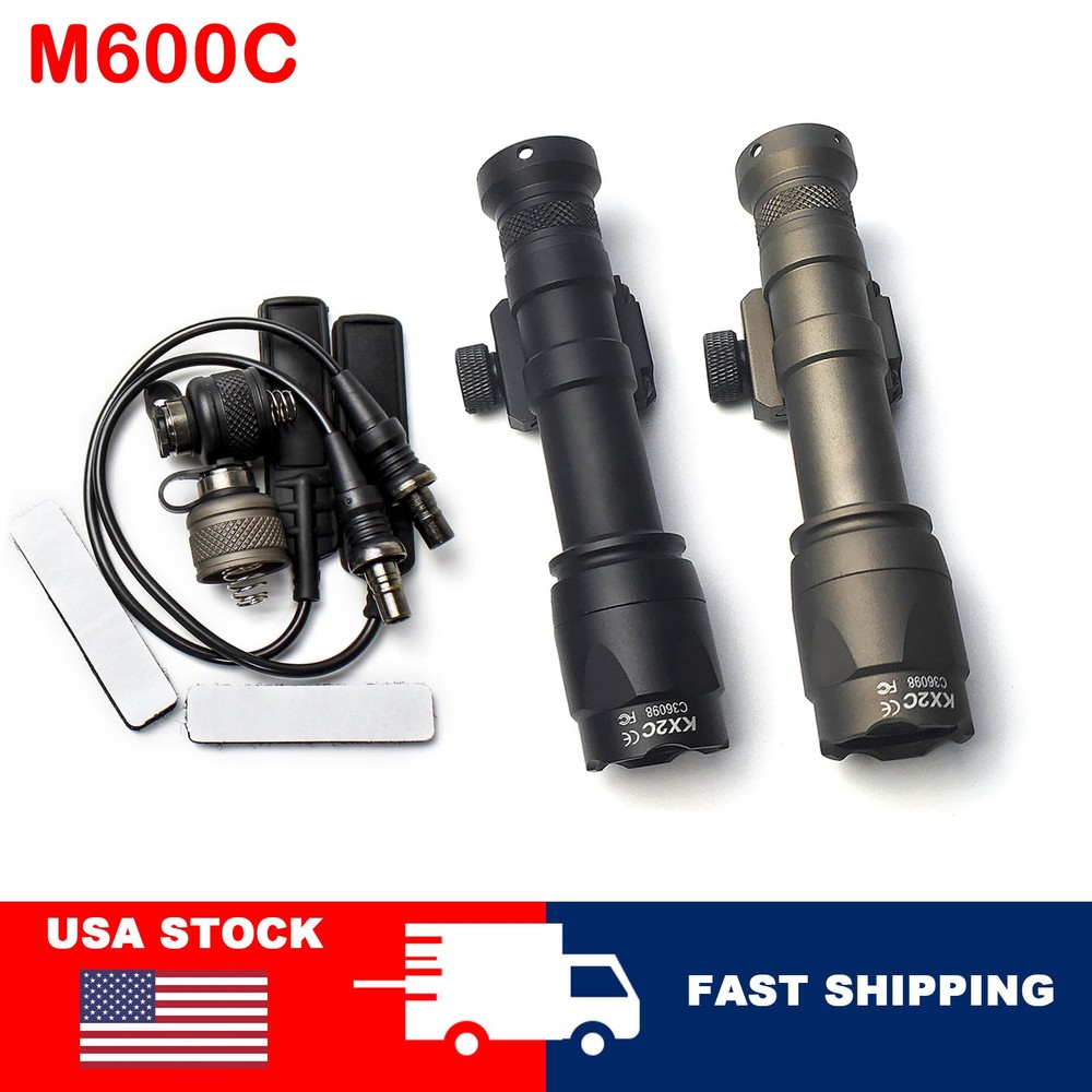 Tactical Light M600C LED Flashlight with Remote Pressure Switch Torch Lamp M600C