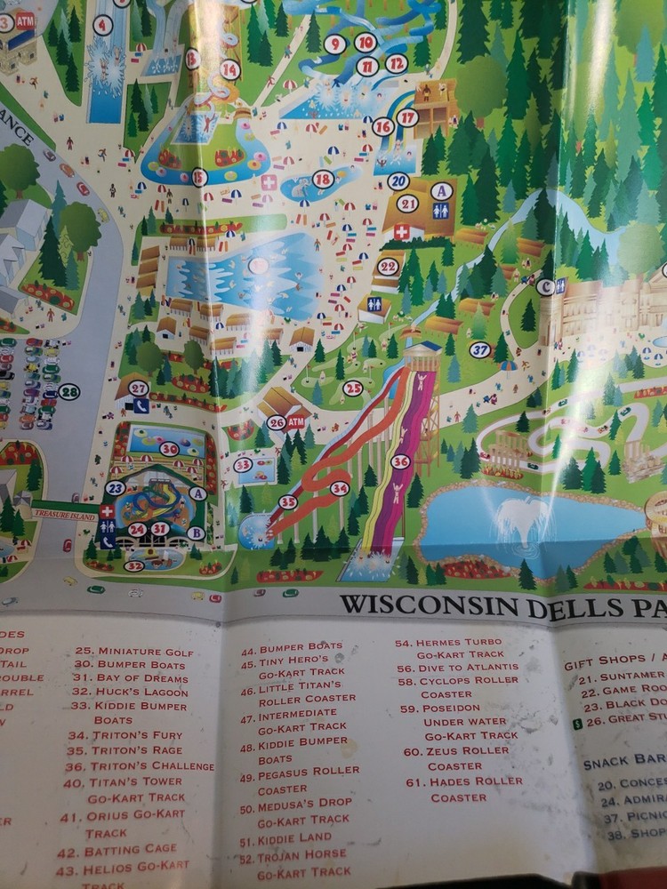 2005 Mt. Olympus Amusement Theme Park Brochure Guide Map