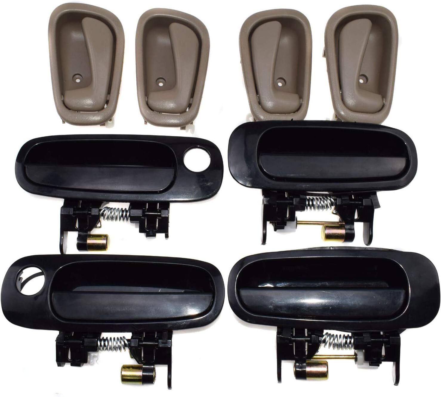 COMPLETE 8PCS Inside Outside Door Handles For 98-02 Toyota Corolla Full Set
