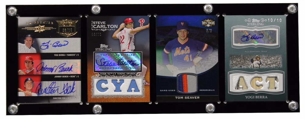 4 Cards Side By Side with dividers Display Card Case, Holds Cards 180pt or less