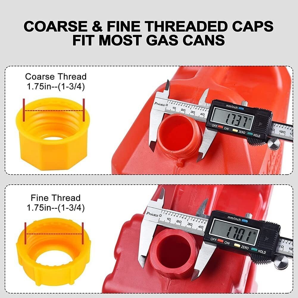 Replacement Gas Can Spout Nozzle Vent Kit for Plastic Gas Cans Old Style Cap