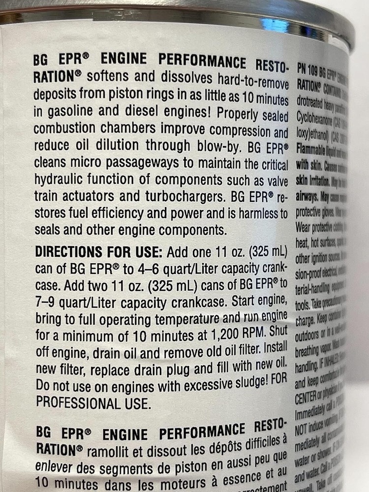 EPR and MOA Platinum Formula - Engine Life Extension & Efficiency Solution