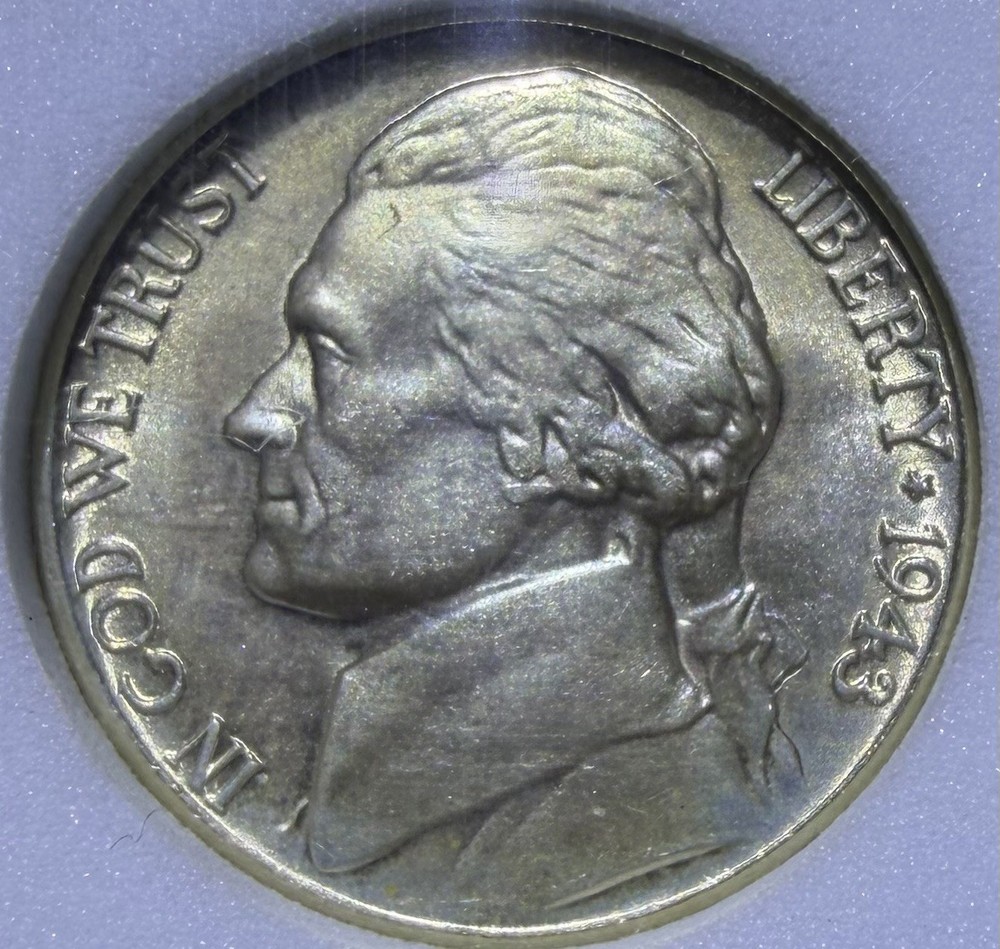 1943 D Jefferson Silver Uncirculated War Nickel