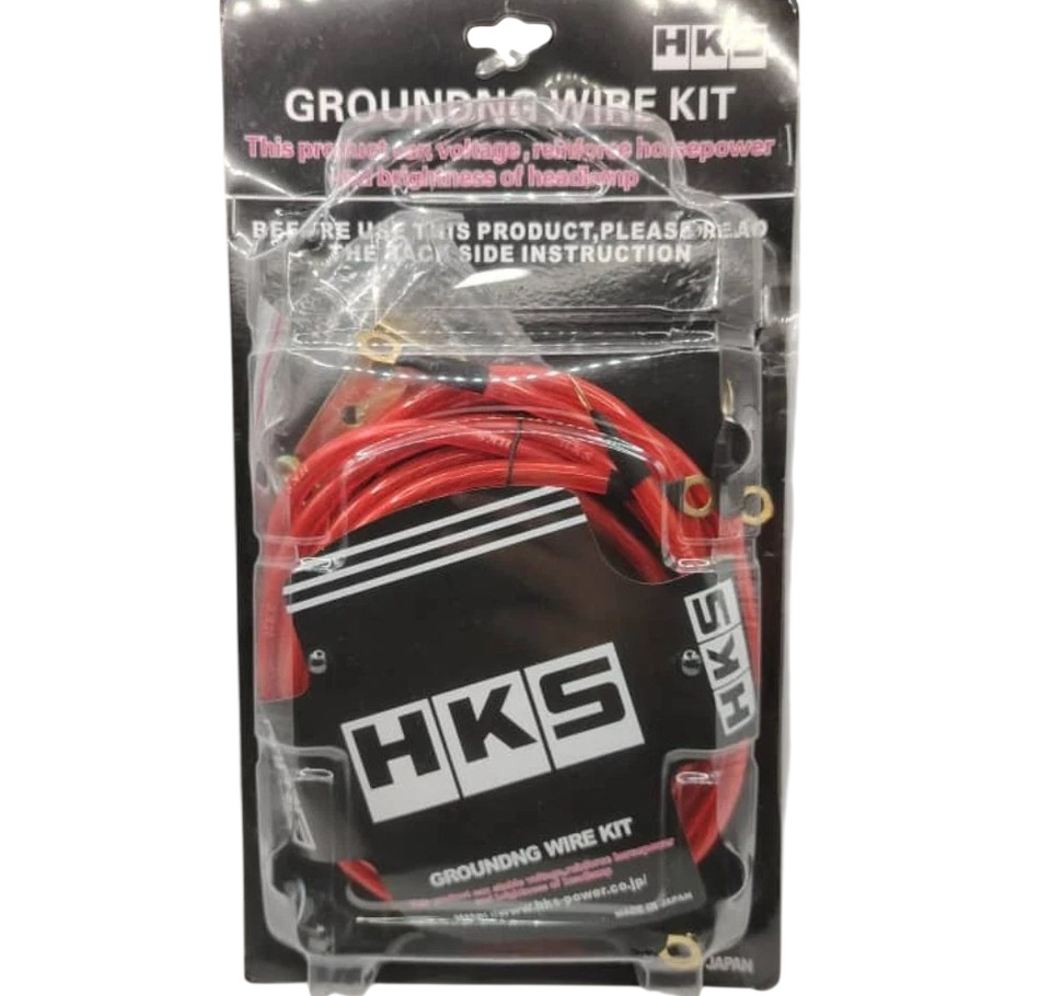 Universal 5 Points HKS Super Earth Cable Wire Grounding Kit Performance Red