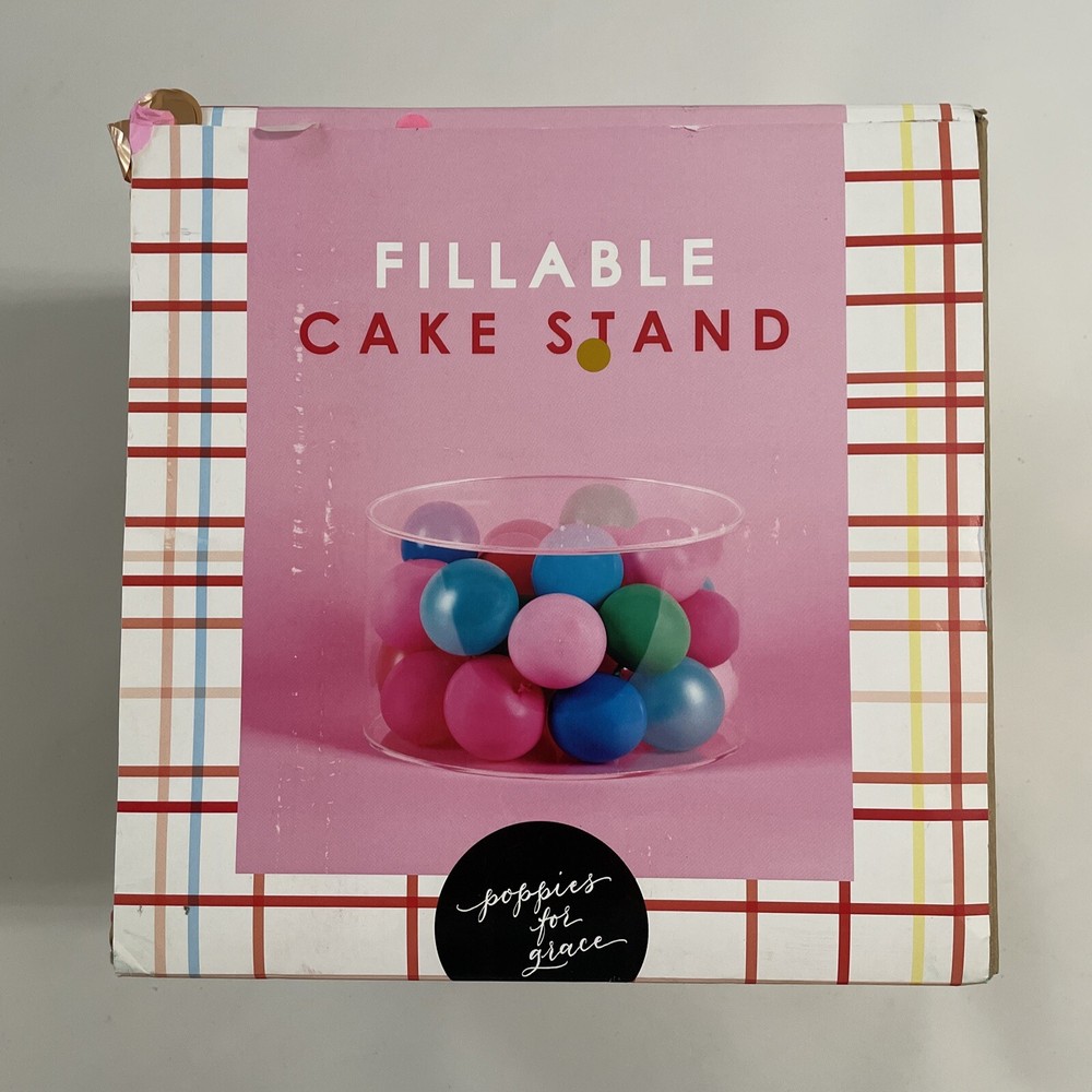 Poppies For Grace, Medium, Fillable Cake Stand