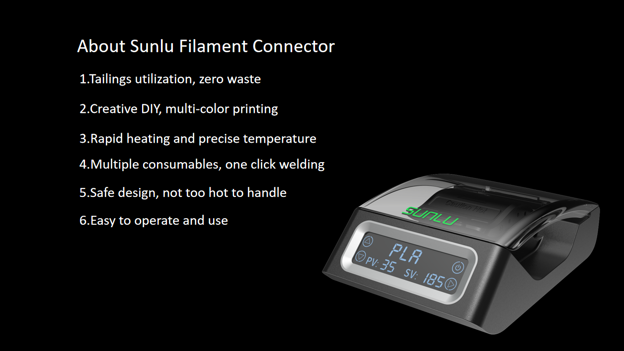 SUNLU FC01 Filament Connector for 1.75mm PLA/PETG/ABS Filaments With 400pcs PTFE