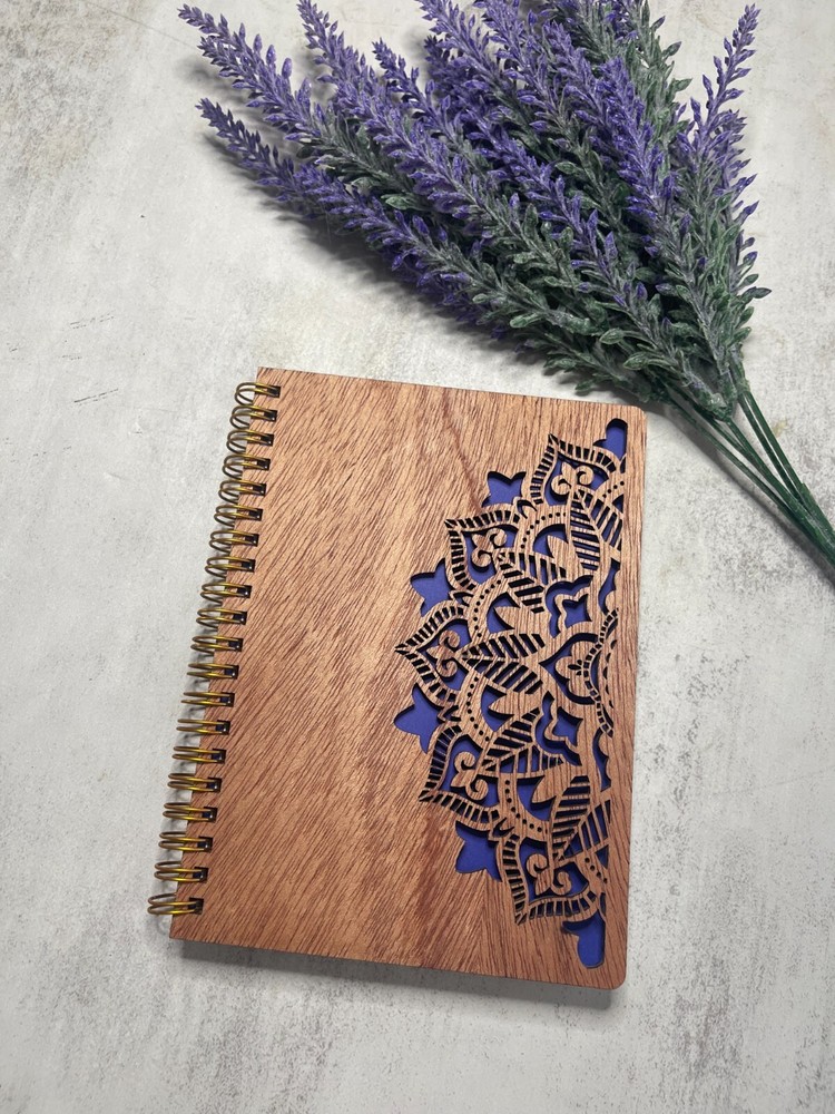 Mandala Wooden Covered Notebook/Journal