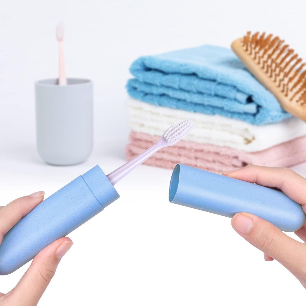 4 Pack Toothbrush Case Portable Toothbrush Holder Plastic Toothbrush Container