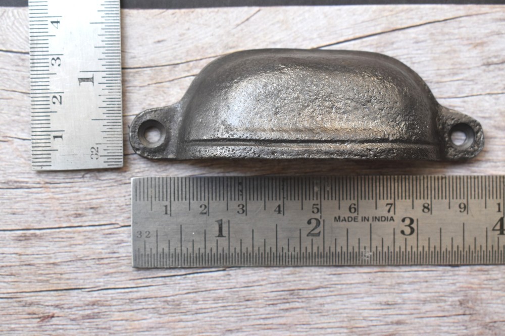 Vintage Style cast iron Cup cabinet drawer door knobs handles pull rustic 6 pcs