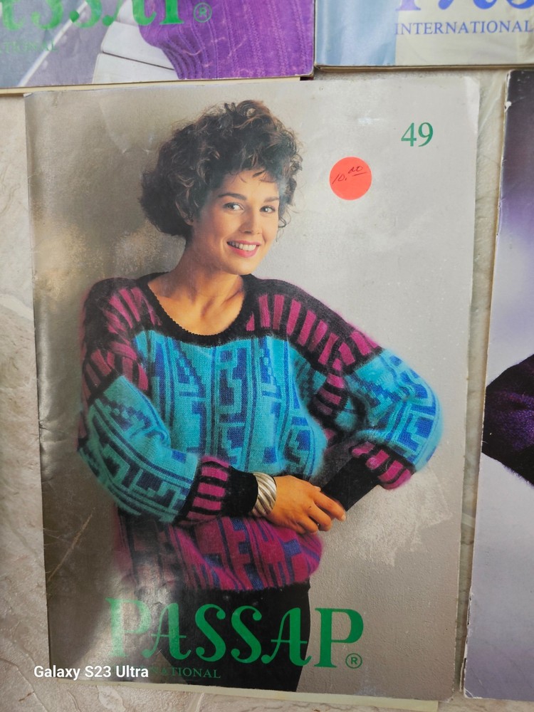 (5) Passap DM80 E6000 Knitting Machine Patterns Magazines #41,47-50