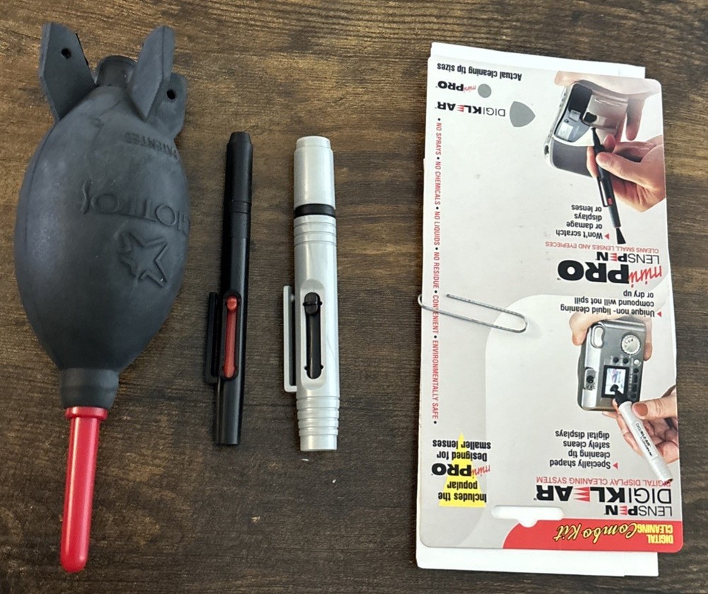 Giottos Large Rocket Air Blaster, Lenspen MiniPRO & DigiKlear 3PC Set