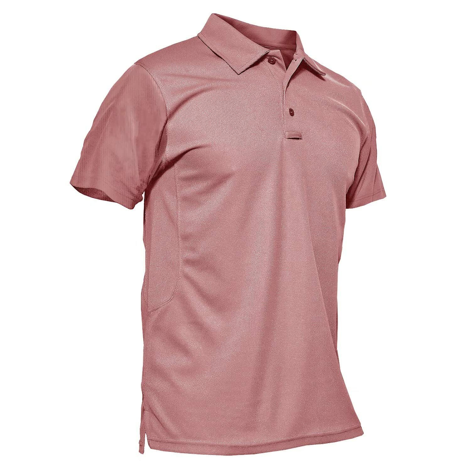 Men's Tactical Polo Shirt Quick Dry Short Sleeve Golf Work Tee