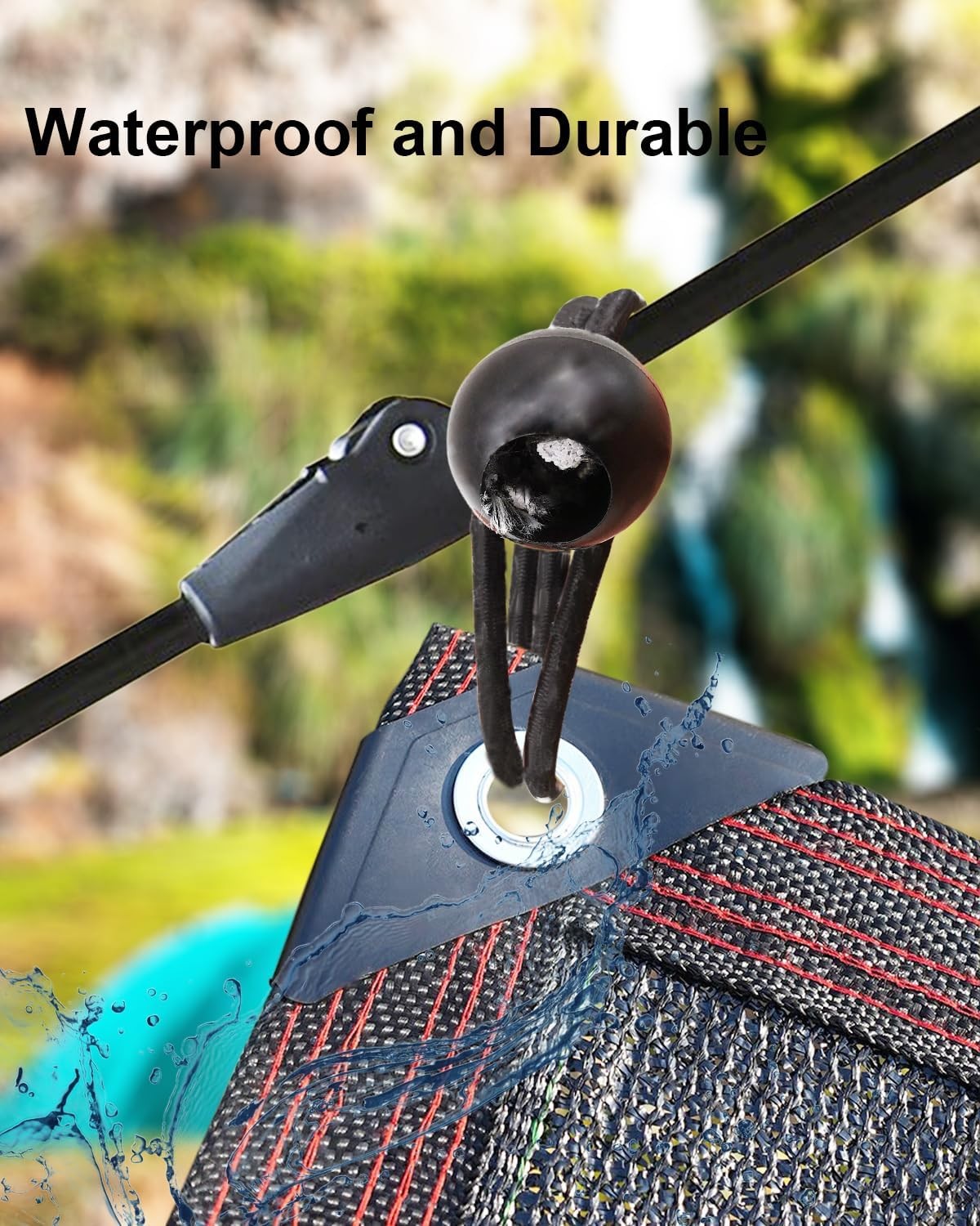 4" Inch Black Ball Bungee Bungie Cord Canopy Tarp Tie Downs Straps New Lot x2000