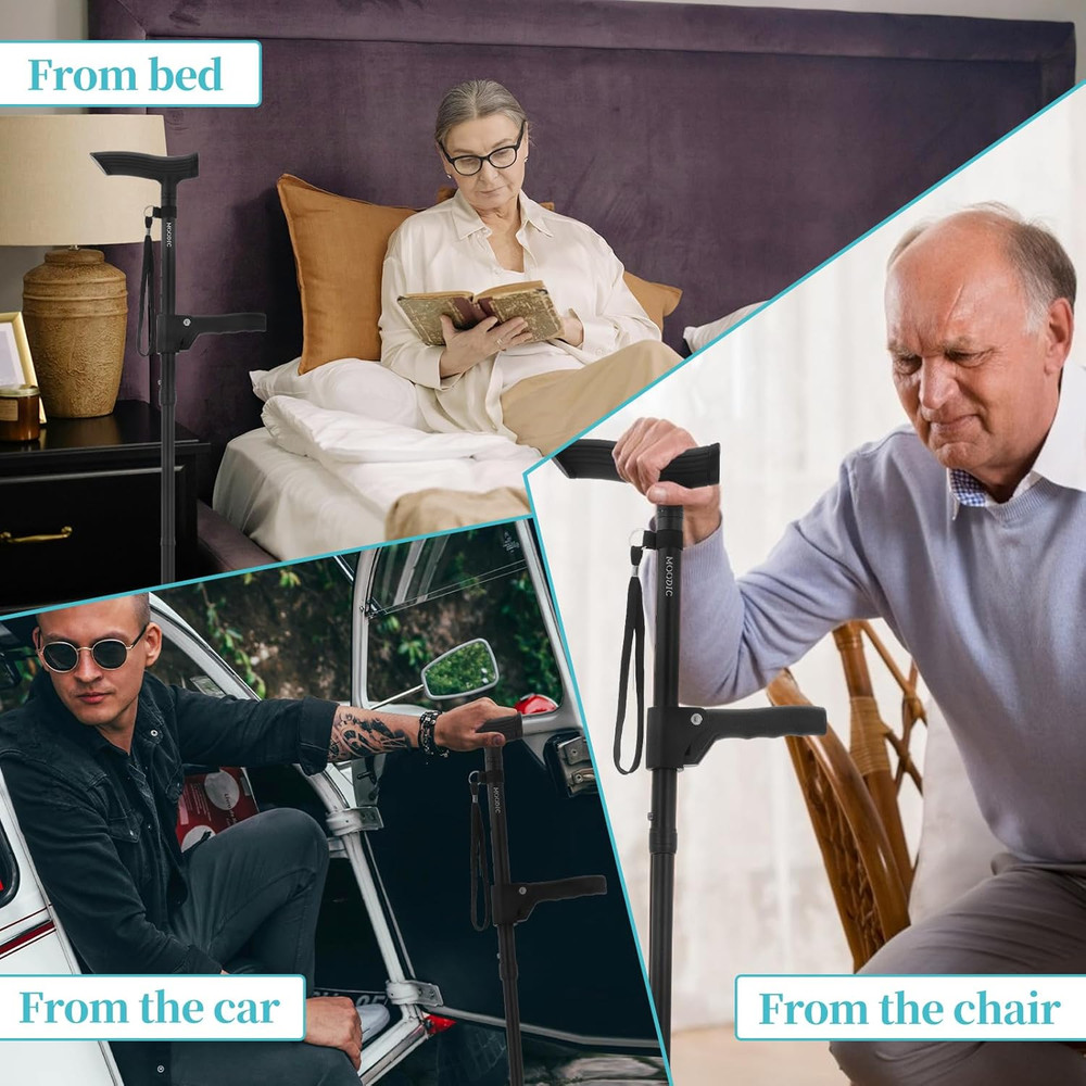 Walking Cane Accessories-Second Handle. Auxiliary Handle with Immovable Fixed