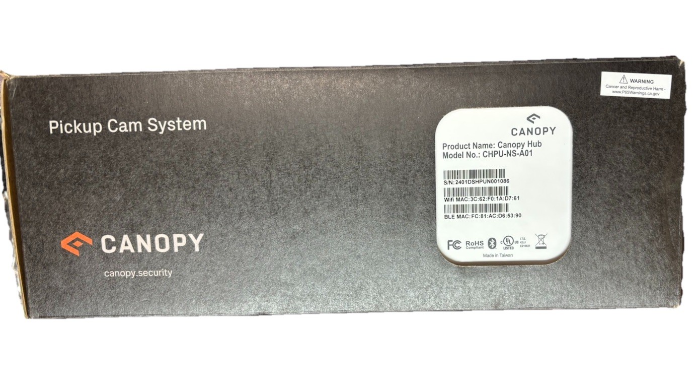 Canopy PickUp Bed Security Camera System w/Live Streaming/Intrusion Alerts NEW