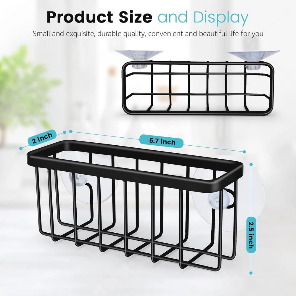 Kitchen Sink Sponge Holder, Kitchen Sink Caddy, Sponge Holder for Kitchen Sin...