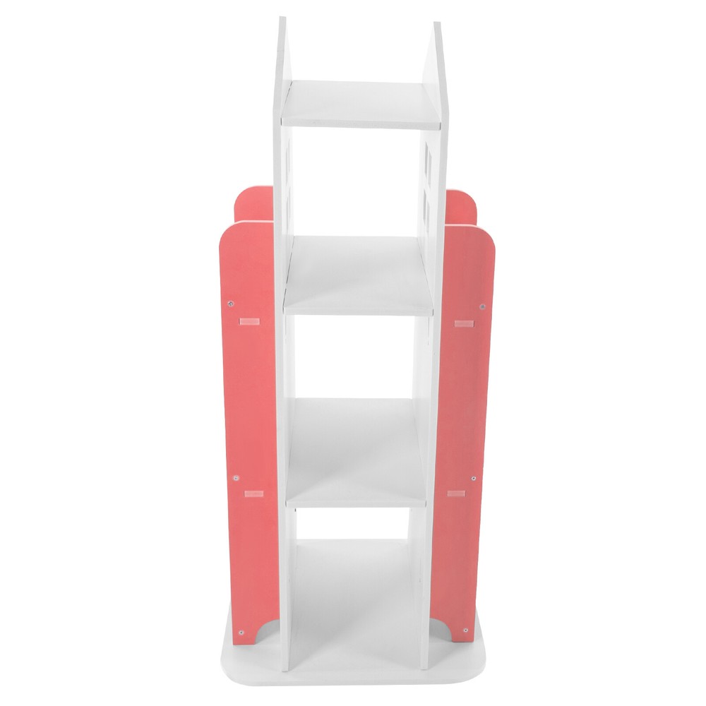 4-Tier Rotating Bookshelf with 360° Access - Sturdy Storage Solution