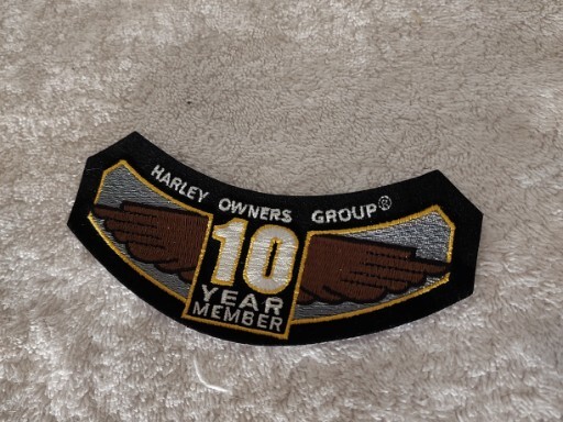 10 Year Member HOG Rocker Patch Harley Davidson