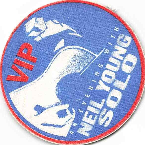 Neil Young Backstage Pass Blue/Red VIP Cloth Variant
