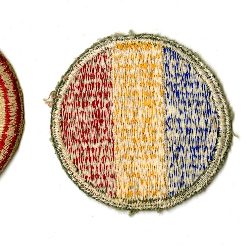 Replacement and Schools Command Patch With a White Back WWII Vintage