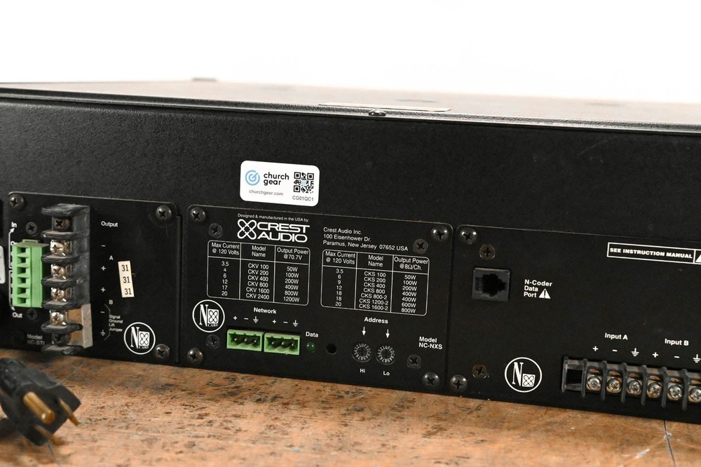 Crest Audio CKS800 Power Processing Amplifier CG01QC1