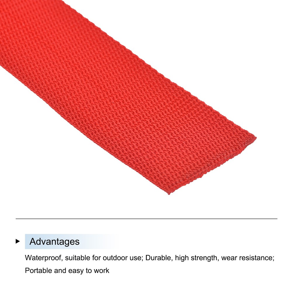 Lightweight Polypropylene Webbing Strap 5cm 10 Yard Red