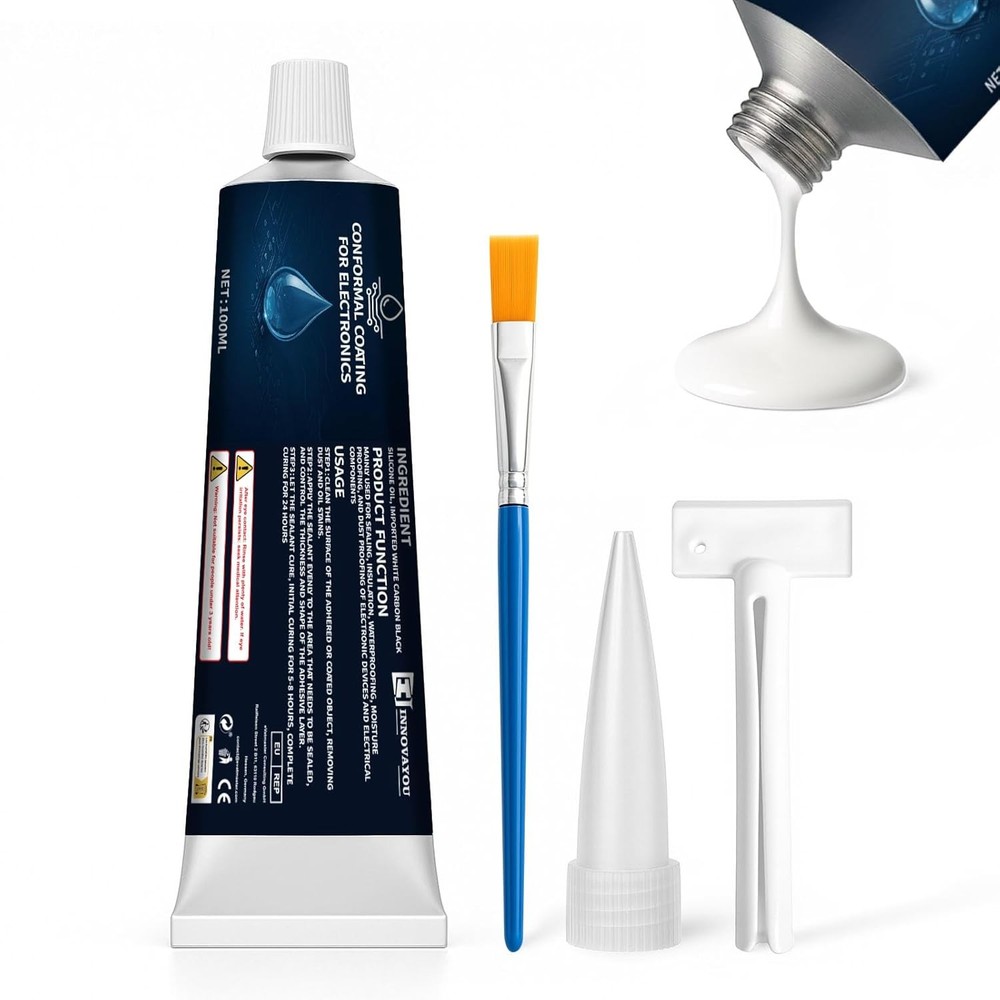 100ml White Conformal Coating for Electronics, Silicone Coating...