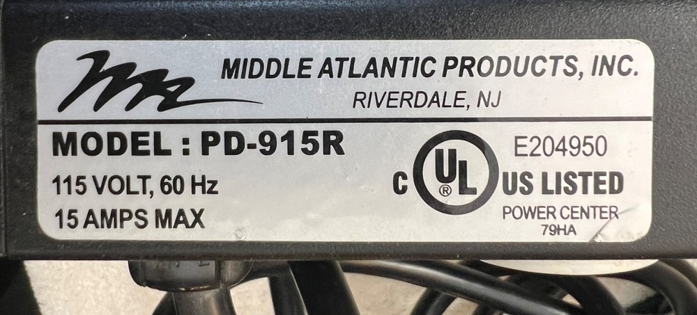 MIDDLE ATLANTIC PD-915r