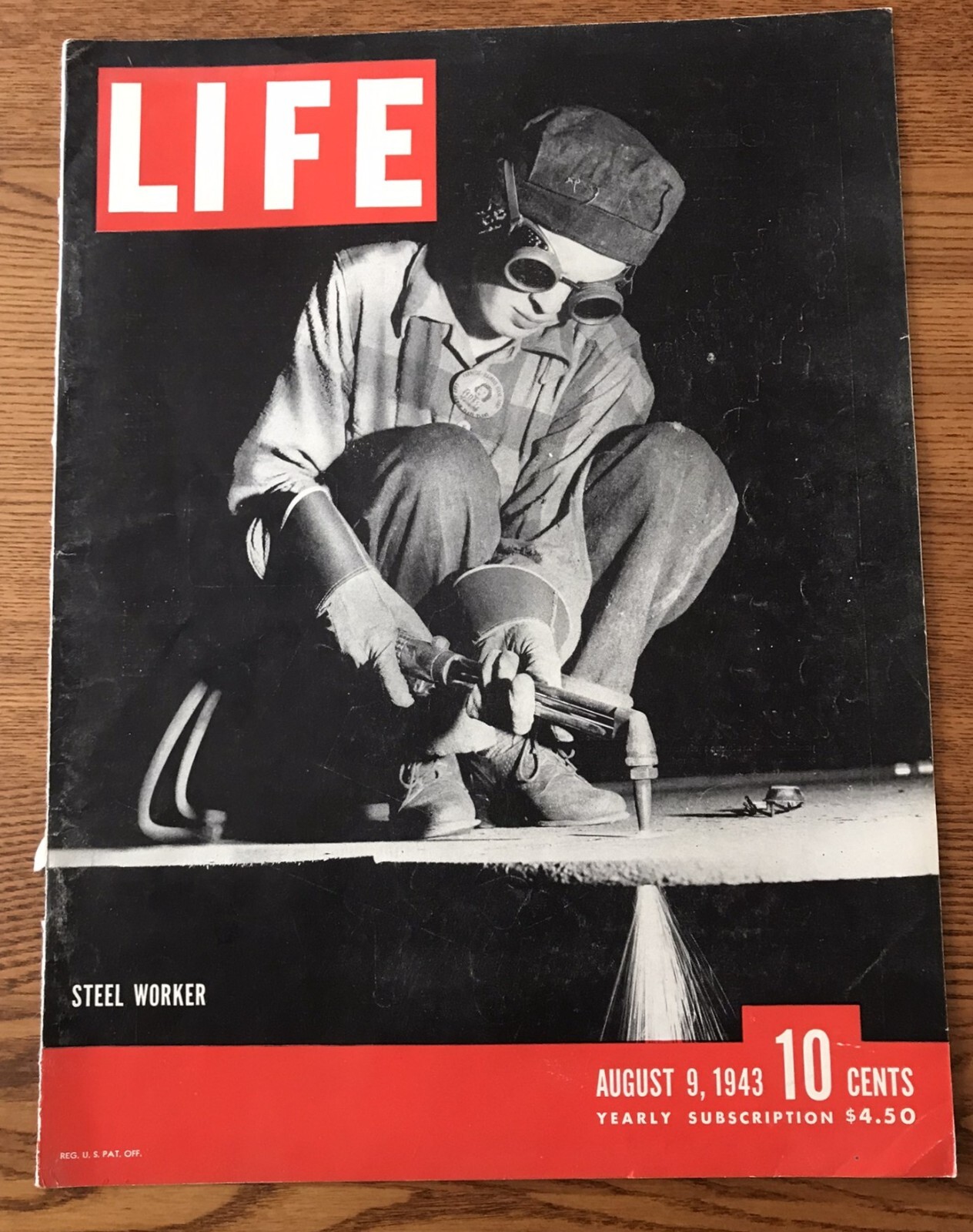 Rosie the Riveter Type   WWII Life Magazine Cover, original, cover only