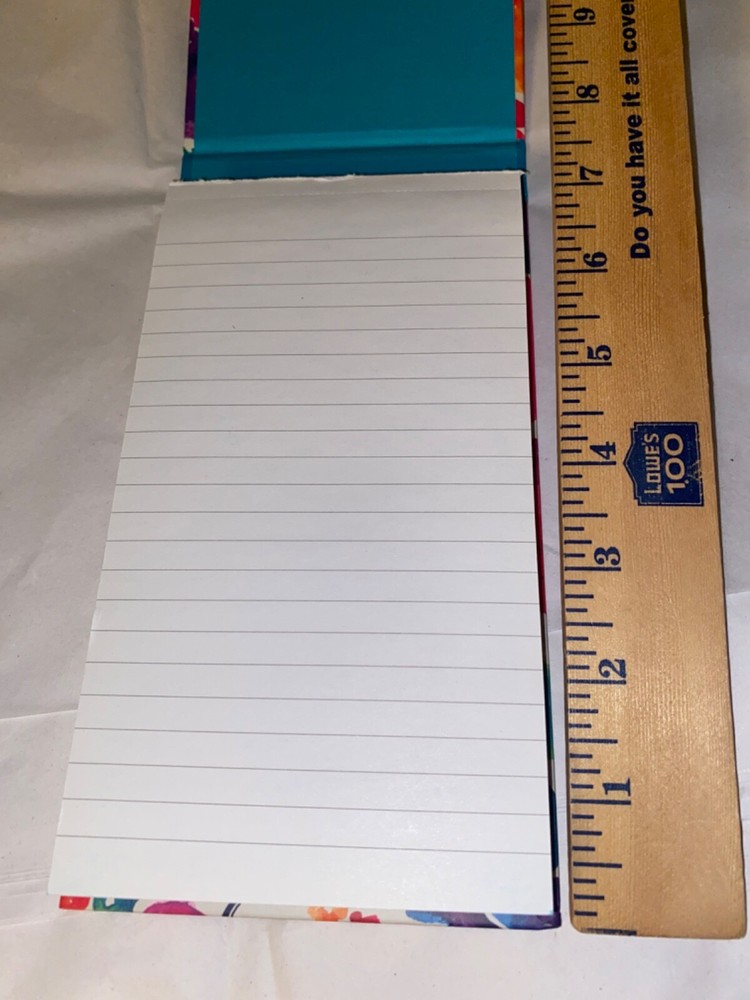 PIER 1 RECTANGULAR BRIGHT COLORFUL FLOWERS NOTEPAD