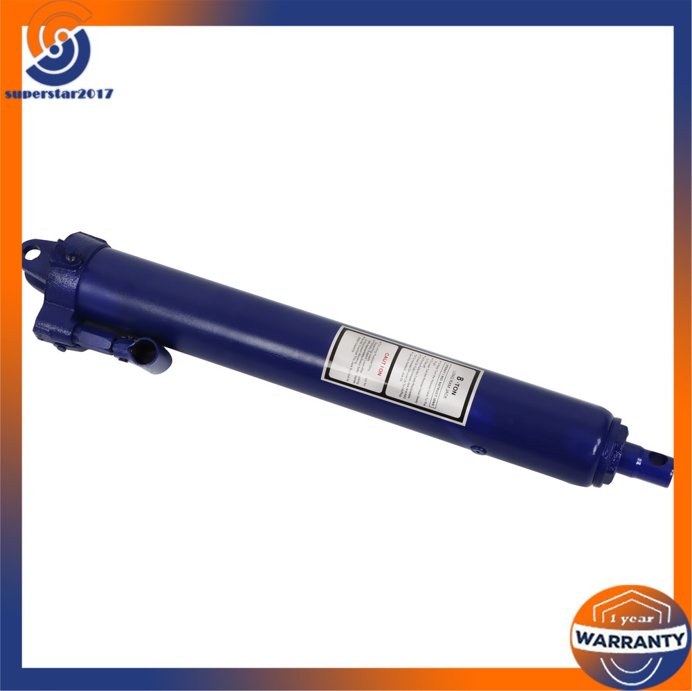 Long Ram Hydraulic Single Piston Jack 8 Ton Replace Engine Crane Hoist Cylinder