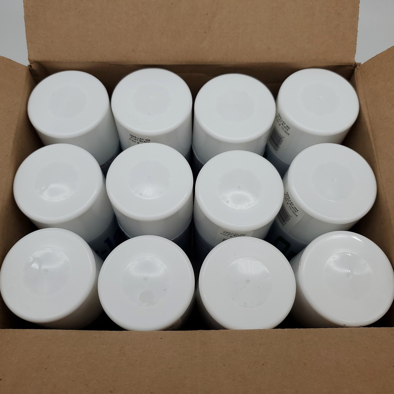 Orr-lac Indoor Outdoor Spray Paint Flat Black Heavy Duty 10-904 12 oz Pack of 12