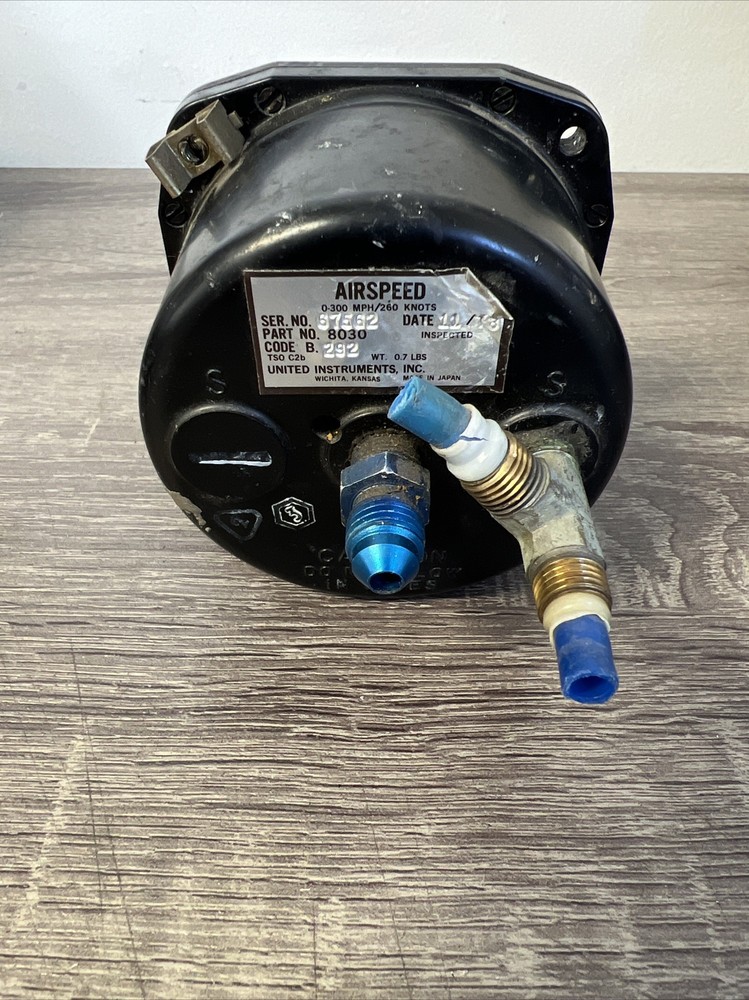 United Instruments Inc. Airspeed Indicator P/N: 8030