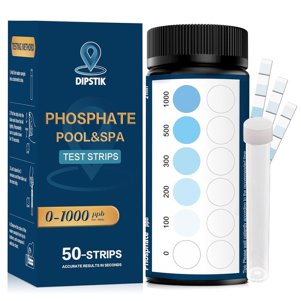 DIPSTIK Phosphate Test Kit for Pool,50 Strips Phosphate Test Strip Quick and Acc
