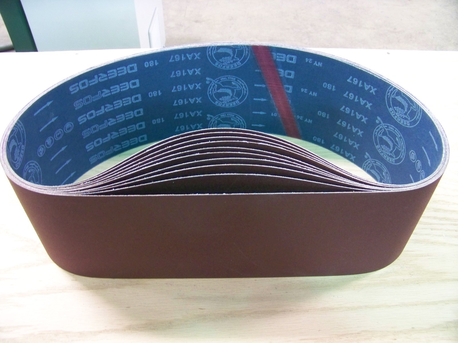 PREMIUM  A/O,  X-WEIGHT  SANDING  BELTS  6" X 89",  5 - PACK,  100-GRIT