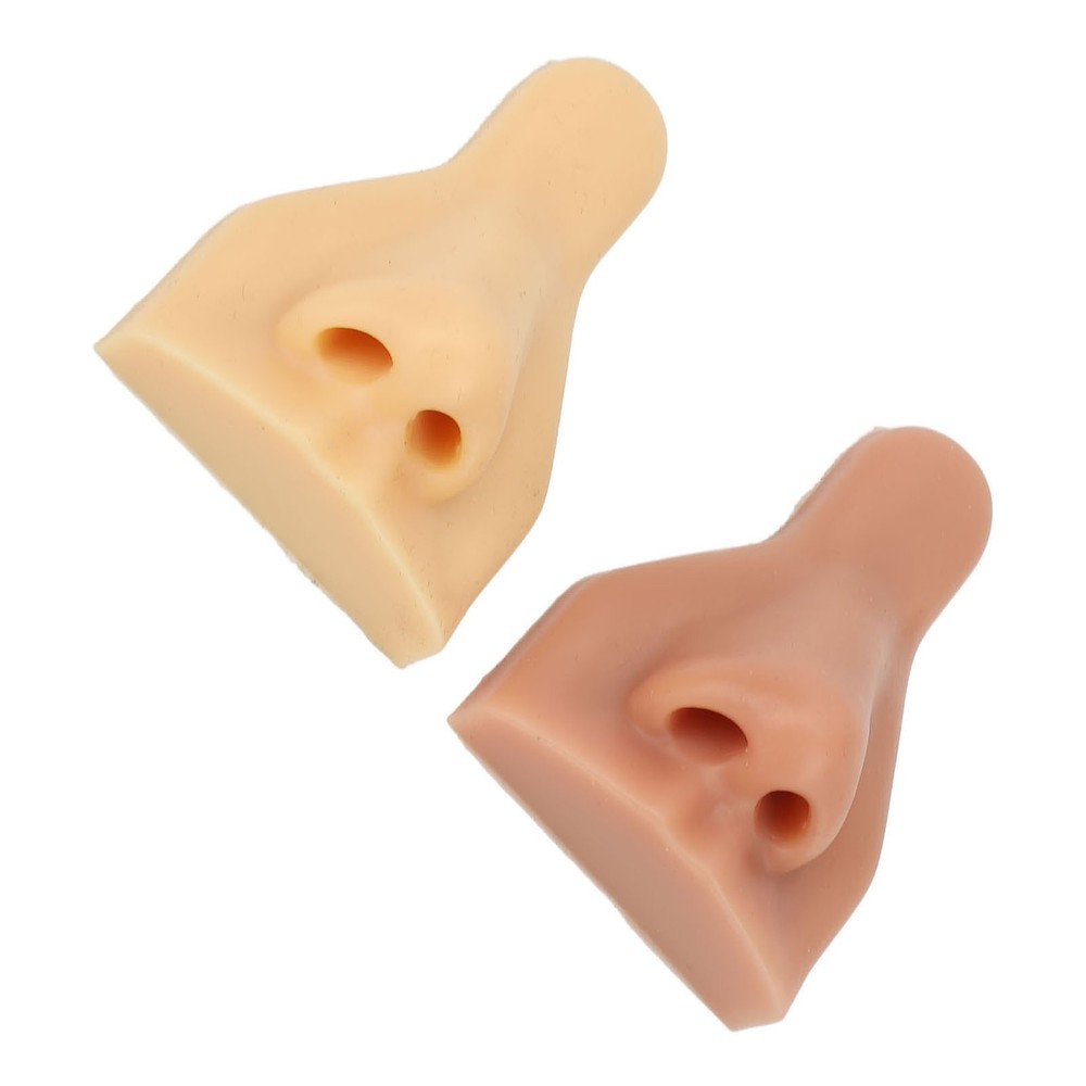 2pcs Soft Silicone Nose Model High Simulation For Practicing Suture