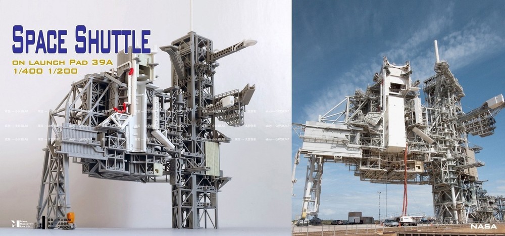 1/400 1/200 Space Shuttle on Launch PAD 3D Printing Model Builded Full Set