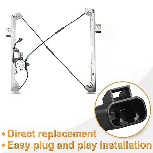 Front Power Window Regulator Driver Side w/Motor Replacement Front Driver Side