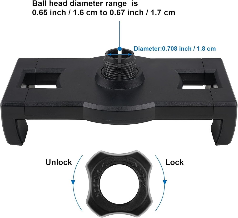 Durable Waterproof Tablet Clamp with 17mm Ball Joint Socket for Various Devices