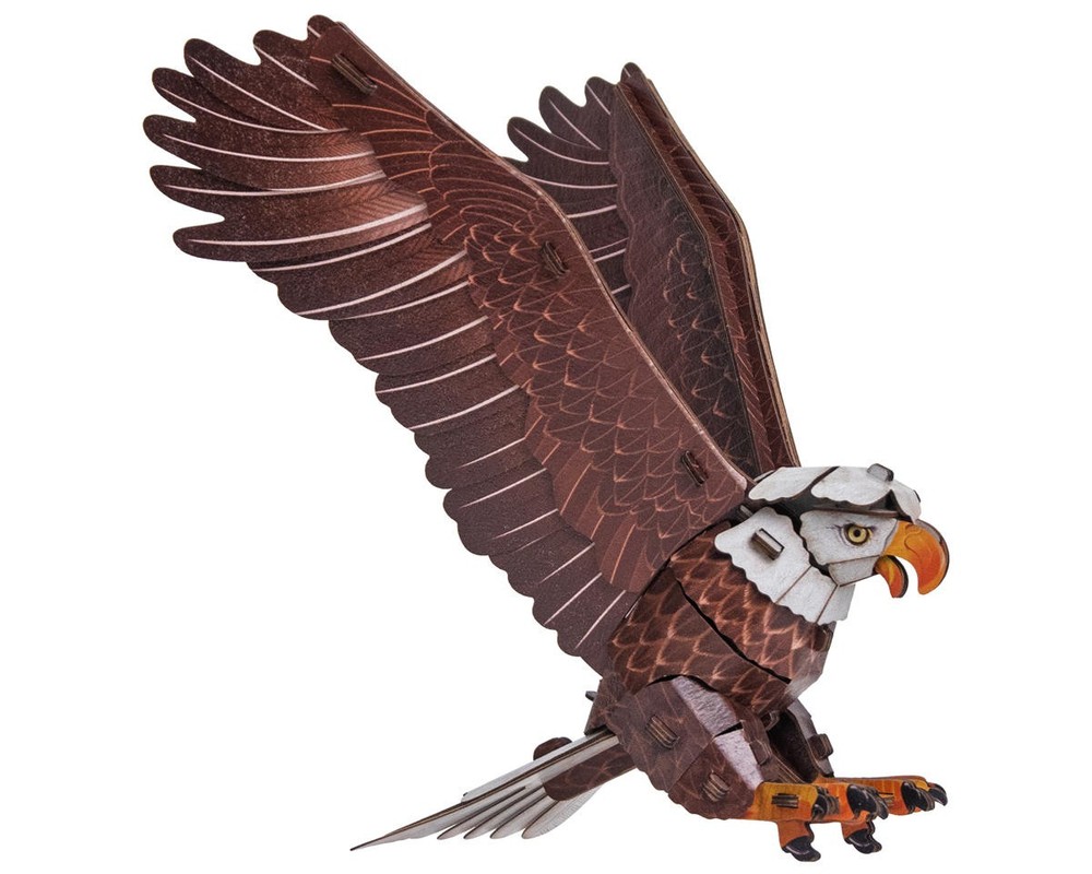 Make Bug Sky Echo Bald Eagle 3D Kraft Paper Puzzle Set [MKBD0057]