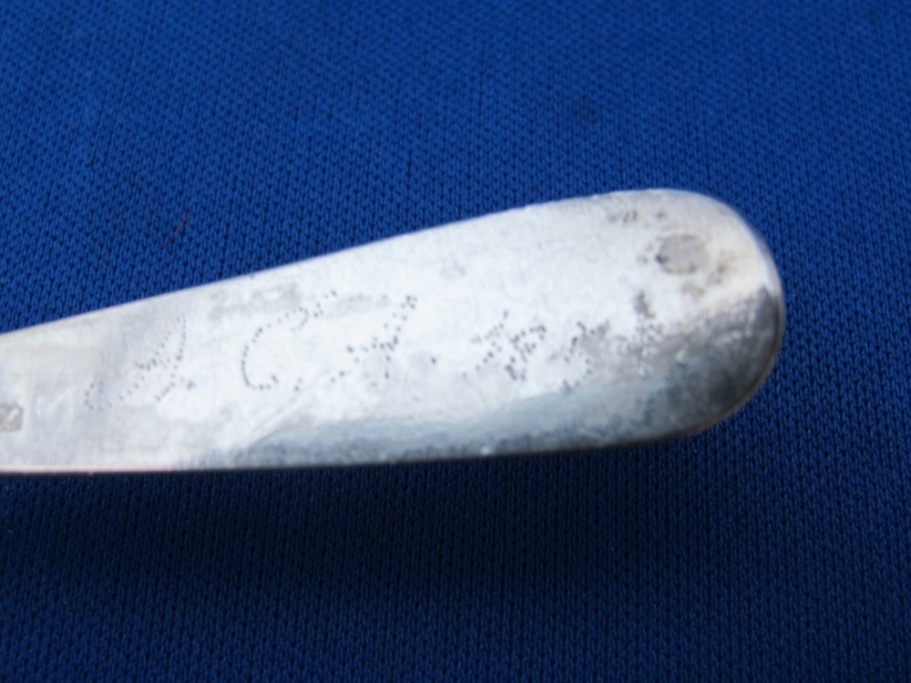 GERMAN / SCANDINAVIAN Silver TEASPOON-Rounded End-Signed WILHELMI-Dated 1854
