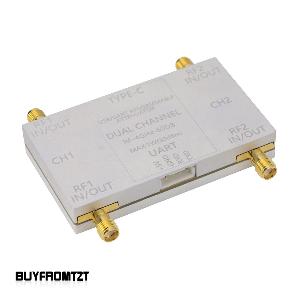 RF-4GHz-60DB Programmable Attenuator RF Attenuator (Main Unit + Type-C Cable)