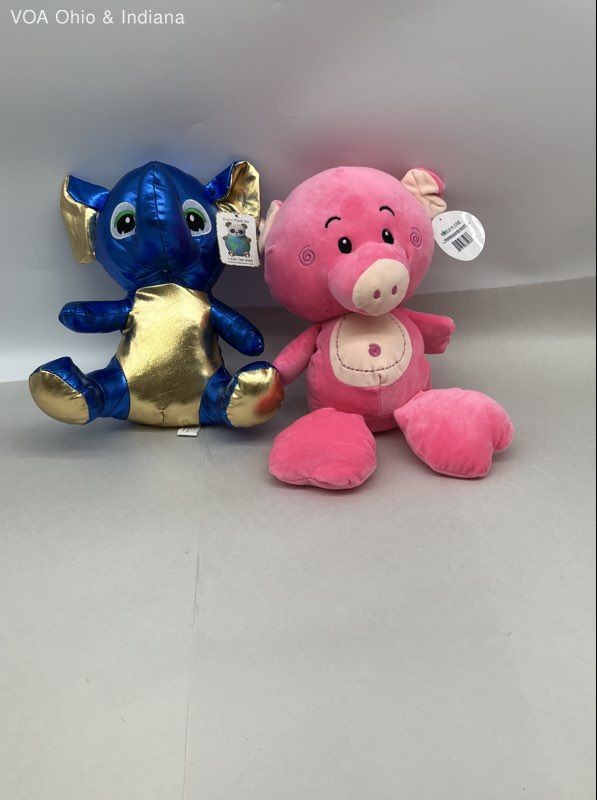 Plush Stuffed Animal Lot World Plush Inc 2 Pcs Elephant Pig With Tags