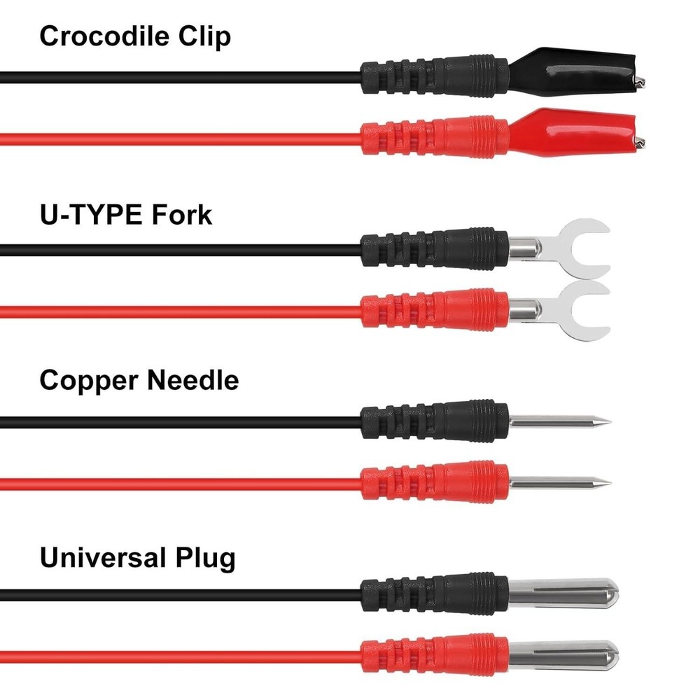 Premium 16in1 Multimeter Test Leads Kit Replaceable Silicone Jumper Wires with E