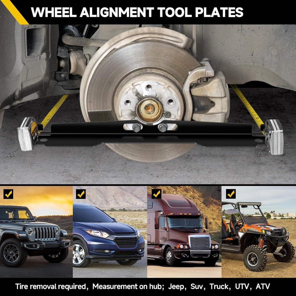 Wheel Alignment Tools Car Automobile SUV Vehicles Toe Alignment Tool Plates 2PCS