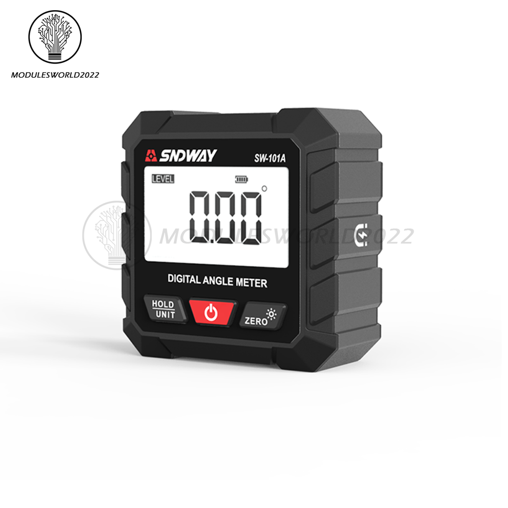 Digital Angle Gauge Protractor Inclinometer Rechargeable Level Box Gauge 4*90°