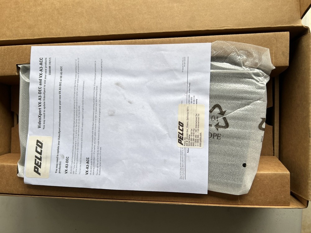 New PELCO VX-A3-DEC VIDEOXPERT ENHANCED DECODER WITH MOUNT