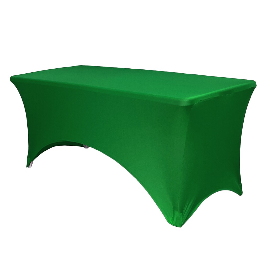 6 ft Rectangular Fitted Spandex Tablecloths, Party Folding Elastic Table Covers